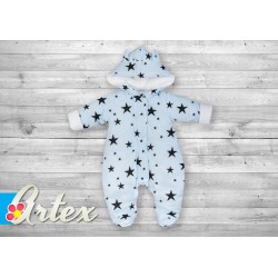 Kombinezon niemowlęcy ocieplany jesienno-wiosenny 56-62 cm ARTEX - niebieski z gwiazdkami