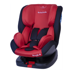 Fotelik BabySafe Beagle Isofix 0-25 kg - czerwono-czarny