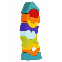 Zabawka drewniana od 24m+ CUBIKA - Drewniana balansująca wieża 11 elementów