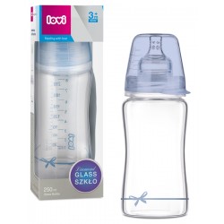 Lovi butelka szklana Diamond Glass 250 ml Baby Shower Boy 74/204boy