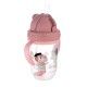 Canpol babies Kubek niekapek z rurką i odważnikiem 270ml BONJOUR PARIS 56/607_red