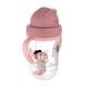 Canpol babies Kubek niekapek z rurką i odważnikiem 270ml BONJOUR PARIS 56/607_red