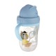 Canpol babies kubek niekapek z rurką i odważnikiem 270ml BONJOUR PARIS 56/607_blu