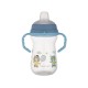 Canpol babies kubek z silikonowym ustnikiem FirstCup 250ml BONJOUR PARIS 56/613_blu