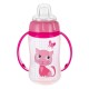 Canpol babies Kubek treningowy ustnik silikonowy 320ml CUTE ANIMALS różowy 56/512_pin