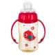 Canpol babies Kubek treningowy ustnik silikonowy 320ml CUTE ANIMALS czerwony 56/512_red