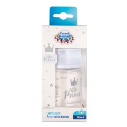 Canpol babies Butelka szeroka antykolkowa 120ml PP EasyStart ROYAL BABY niebieska 35/233_blu