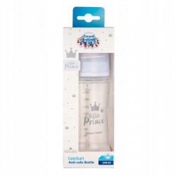 Canpol babies Butelka szeroka antykolkowa 240ml PP EasyStart ROYAL BABY niebieska 35/234_blu