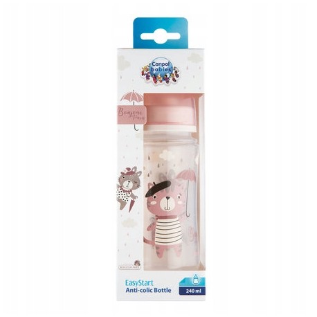 Canpol babies Butelka szeroka antykolkowa 240ml PP EasyStart BONJOUR PARIS 35/232_pin