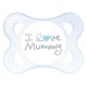 Smoczek 2-6m MAM Love & Affection I Love Mummy blue